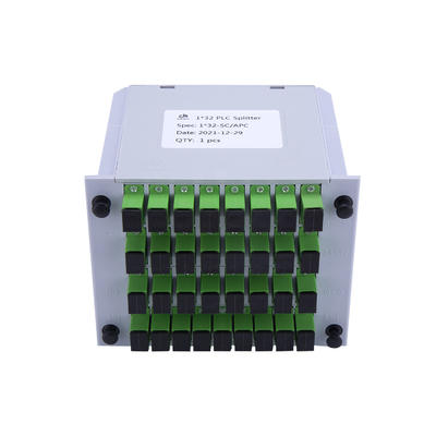 Diviseur de mode unitaire de PLC 1X32 de SCAPC, manière optique FTTH de la boîte 32 de fibre passive
