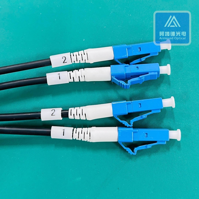 Duplex Single Mode Armored CPRI Patch Cord With LC/UPC 5.0mm LSZH